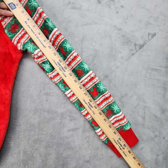 Disney Holiday Sweater Juniors 7/8 Mickey Mouse Reindeer Christmas Fuzzy Red Fes - Picture 7 of 10